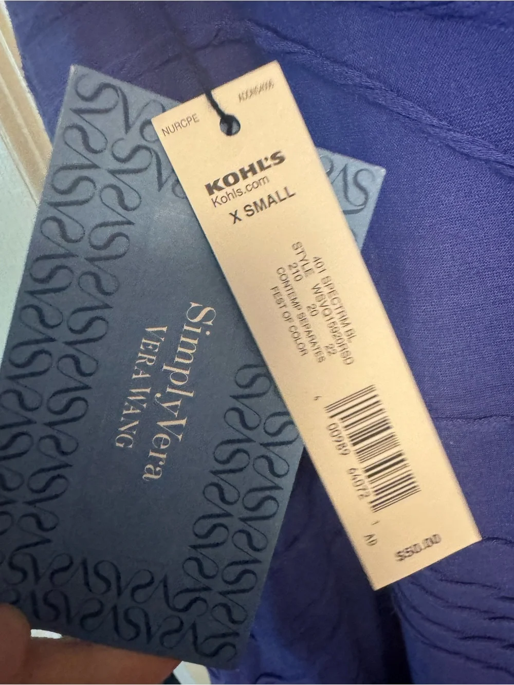NWT Simply Vera Vera Wang Royal Blue Asymmetrical Handkerchief Skirt